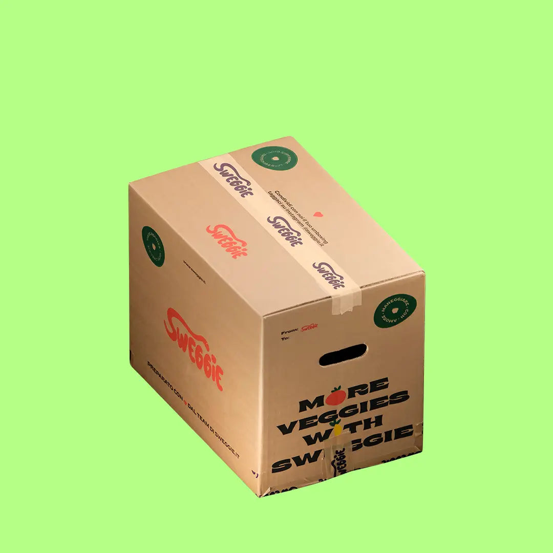 Vista isometrica di una box Sweggie chiusa